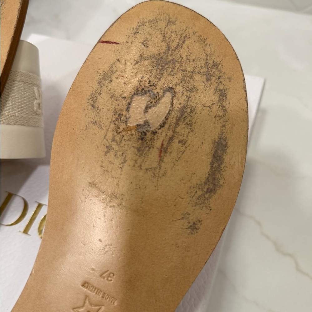 Dior Dway Slide Off White Sandals - Picture 6 of 8